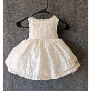 The Paper Doll White Cotton Textured Toddler Dress Sz 4 Boho Chic Cottagecore